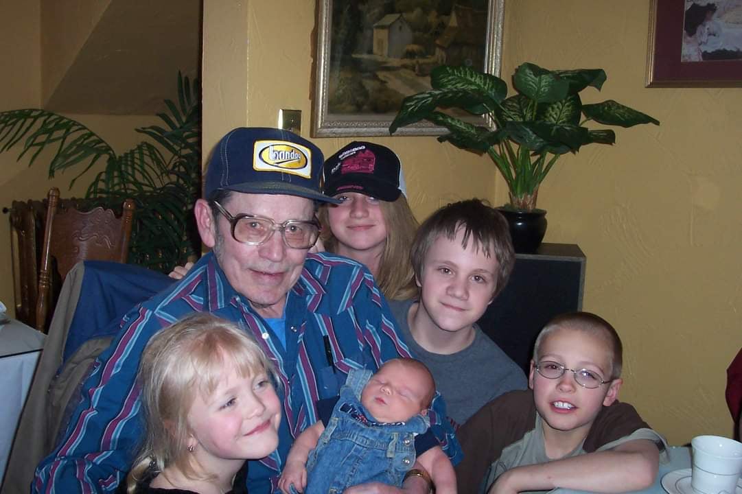 Grandpa Nate in a picture with his family.